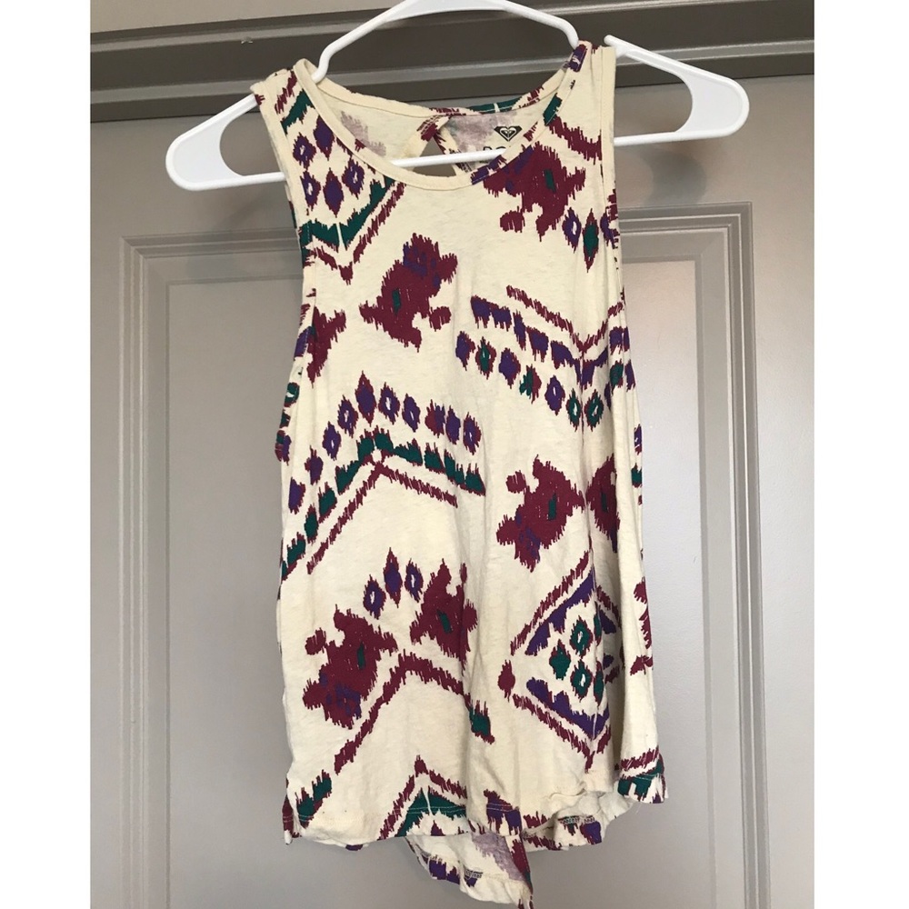 Roxy tribal print, open back tank top